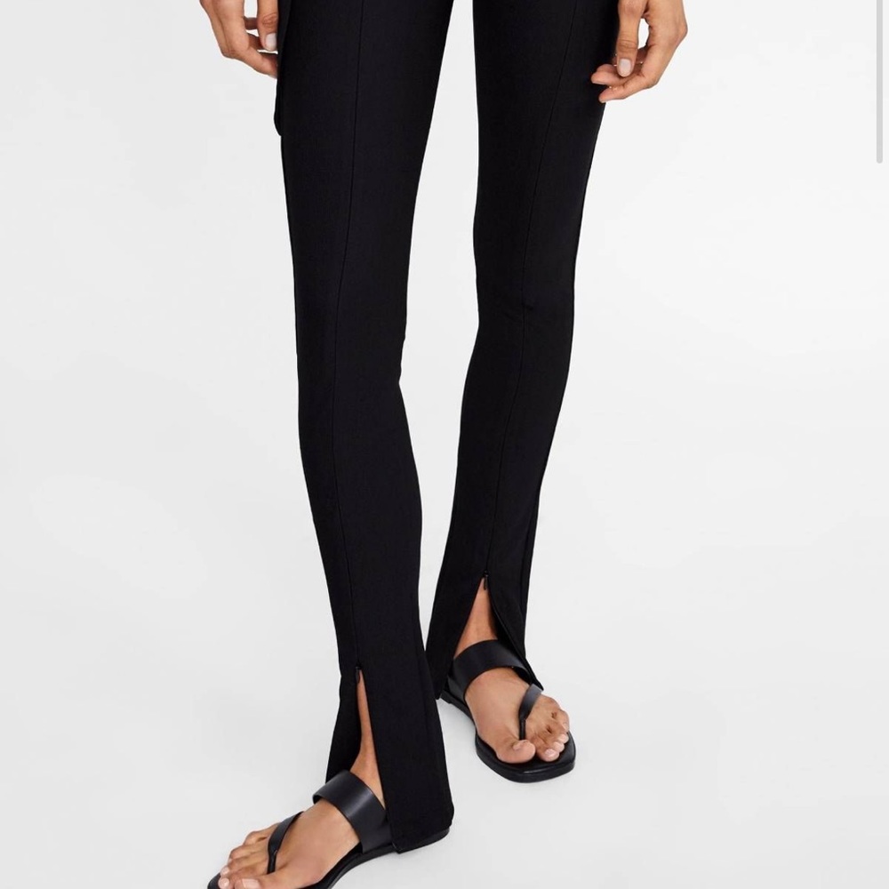 Zara ribbed split leggings